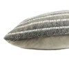 The Lakeside Collection Striped Faux Fur Throws or Accent Pillows - Striped Faux Fur Accent Pillow Gray - 3 of 4