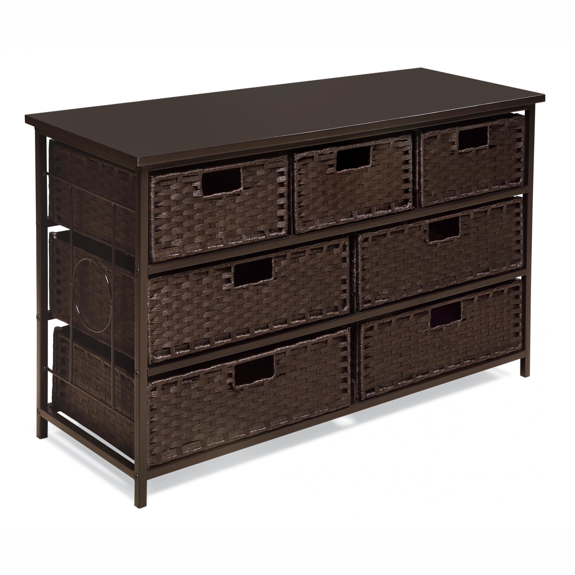 Badger Basket August Collection Storage Unit - Espresso Brown, Large