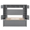 Whisen Morden Design Full Size Wooden Bed With All-in-One Cabinet, Shelf and 4 Drawers - 3 of 4
