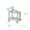 Teamson Kids Afternoon Sip Wooden Dessert Cart with 24 Pcs Tea & Dessert Set, Pretend Play Toy Cart with Rotatable Wheels - 3 of 4