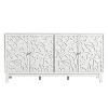 Galano Verbus Erdstall Wood 61.5 in. 4 Door Sideboard with Adjustable Shelves in Pearl White Oak, Black, Oslo Oak - 4 of 4