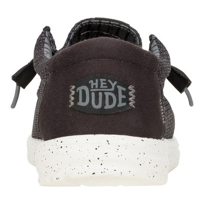 HEYDUDE Men Wally Stretch Sox Wide , Black/White, Wide 12 — фото 7
