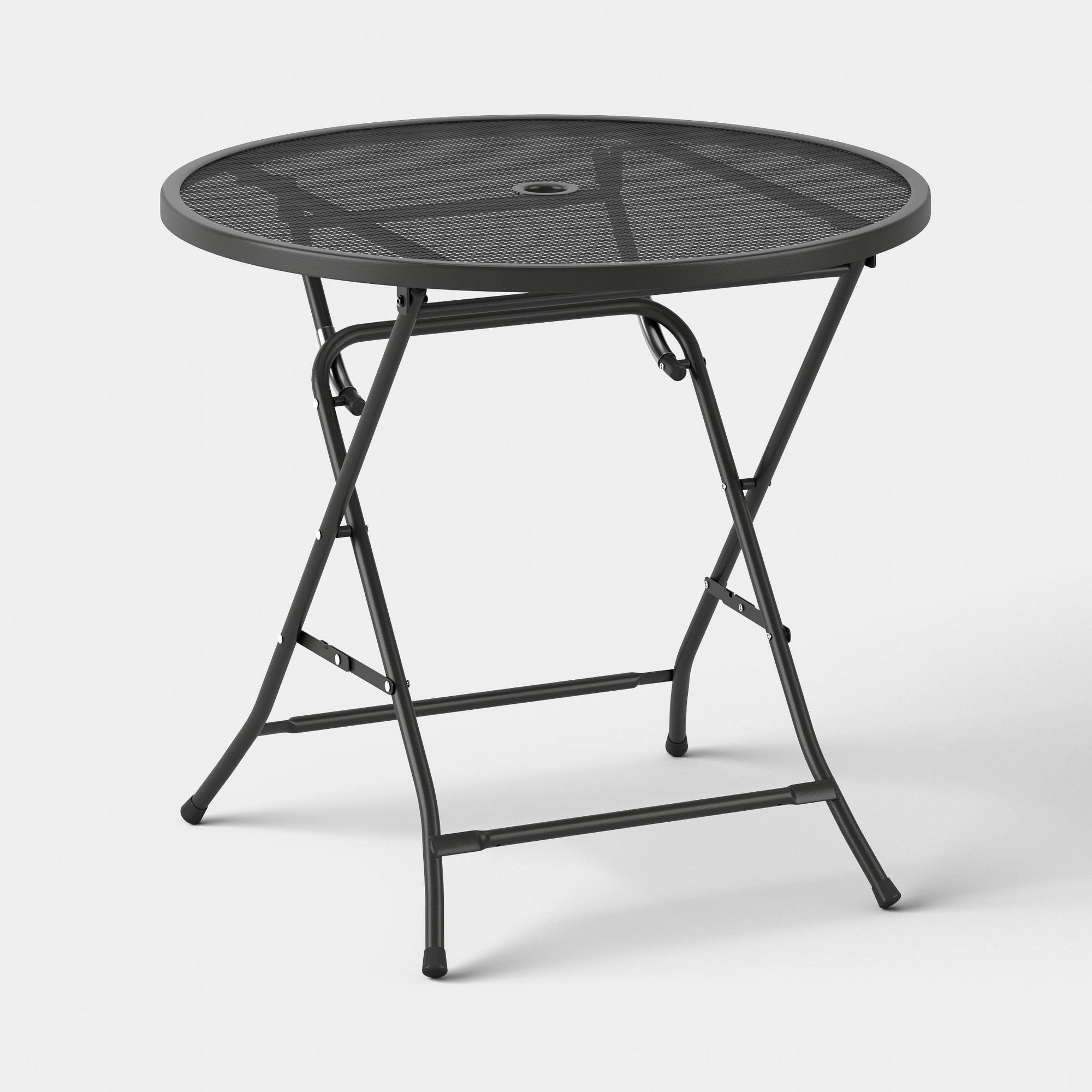 Steel Round Metal Mesh Outdoor Patio Bistro Table Black - Room Essentials™