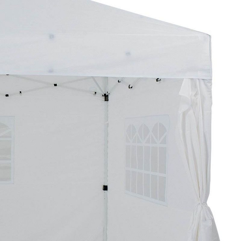 Z Shade Venture 12 x 10 Foot Lawn Garden Event Outdoor Pop Up Canopy Gazebo Portable Shelter Tent with Walls and Windows, White, 5 of 7