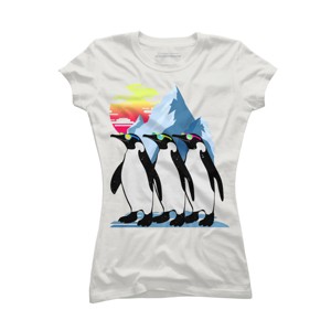 Junior's Design By Humans North Pole Summer By clingcling T-Shirt - 1 of 3