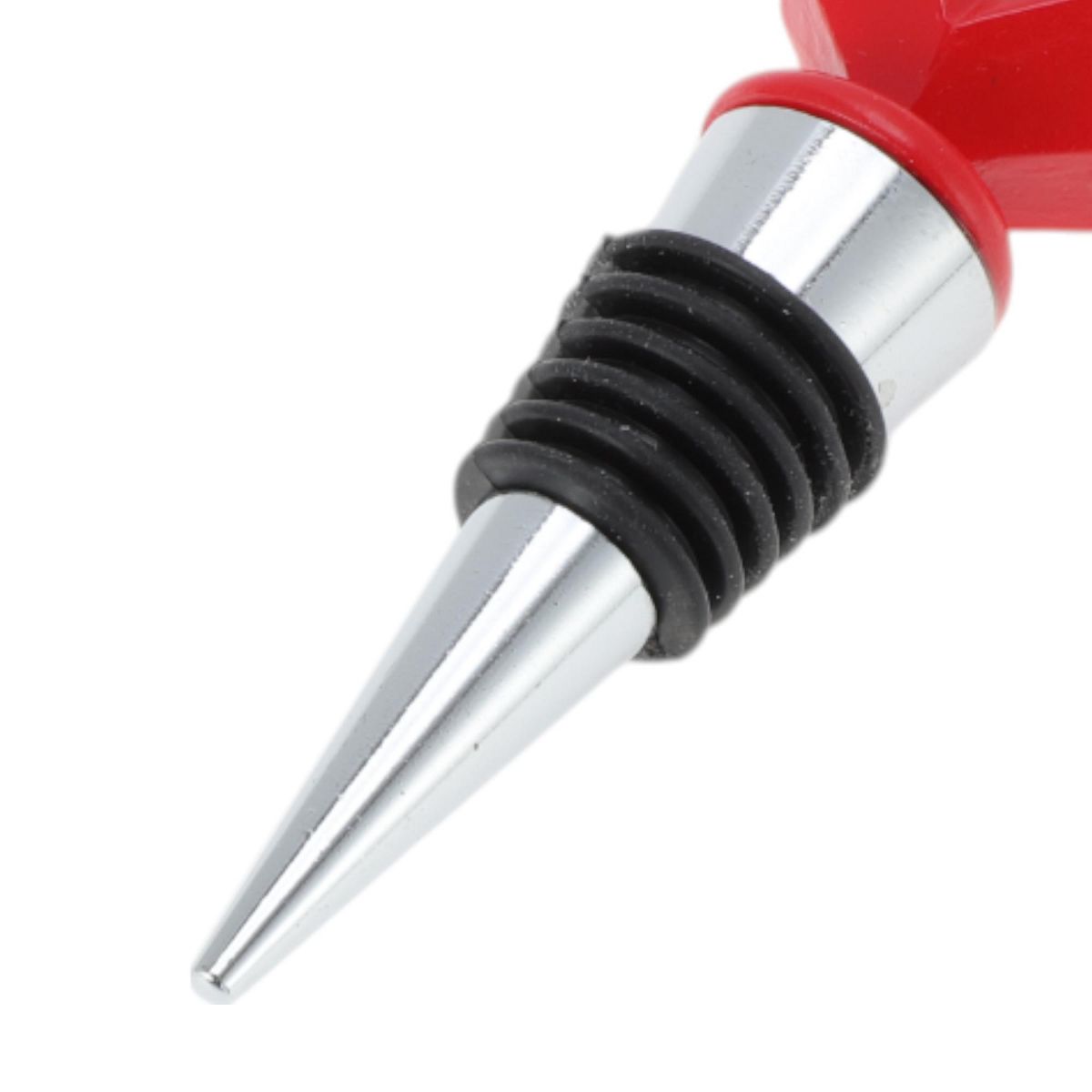 Unique Bargains Bottle Stoppers Teddy Bears Zinc Alloy Resin TPR Red Silver Tone Black 1 Pc - thumbnail 3