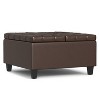 CAVINAS Square Storage Ottoman Bench,Storage Ottoman with Lift Lids and Stitched Tuft Design for Living Room,Bedroom - 4 of 4