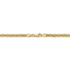 Black Bow Jewelry 3.3mm 14k Yellow Gold Diamond Cut Hollow Rope Chain Necklace - 4 of 4