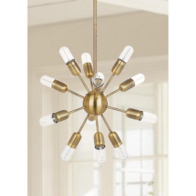 Gold Sputnik 12-Light Glass Chandelier