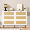 6 Drawers Dresser for Bedroom, Clothes Storage Cabinet, Wood Chest of Drawers with Gold Legs & Gold Handles, Boho&Farmhouse Wide Double - 4 of 4