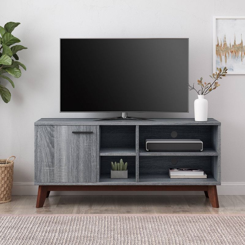 Rattler Mid-Century Modern TV Stand with Storage for TVs up to 43" - Christopher Knight Home, 3 of 9