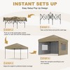 10x10 Easy Pop Up Canopy Tent, Commercial Instant Canopy, Patio Shade with 3 Sidewalls, Quick Setup for Outdoor Use - 4 of 4