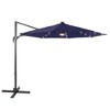 Sonkuki 11FT Round Offset Outdoor Patio Solar LED Cantilever Umbrella with Aluminium Pole - 2 of 4