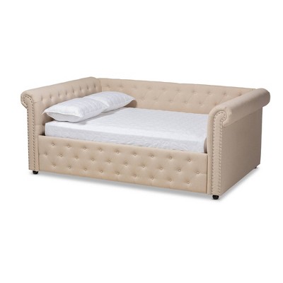 Queen Mabelle Daybed Beige - Baxton Studio