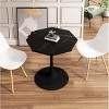 31.50"Modern Octagonal Coffee Table with MDF Table Top or Marble Table Top,Metal Base, for Dining Room - 3 of 4