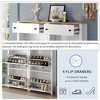 TIRAMISUBEST Slim Tipping Bucket Shoe Cabinet Set with 4 Flip Drawers, Shoe Storage Solution with Adjustable Panel, Modern Shoe Rack with Drawers - 4 of 4