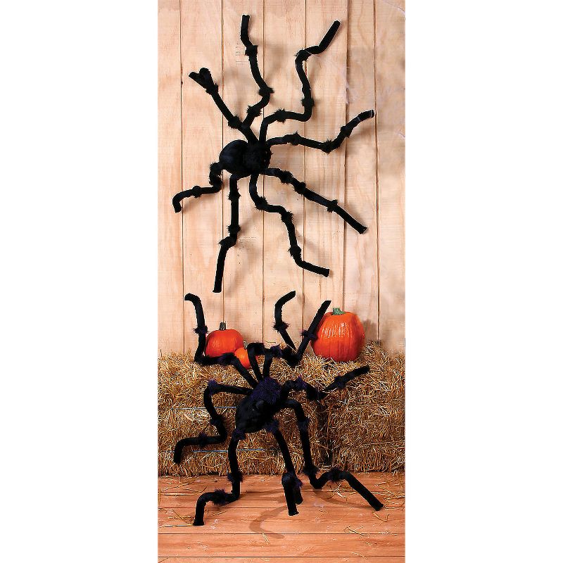 Halloween Express  Giant Light Up Bendable Spider Halloween Decoration - Size 8 ft - Black, 1 of 3