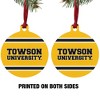 Towson University TU Stripes Aluminum Holiday Christmas Tree Ornament - 2 of 4