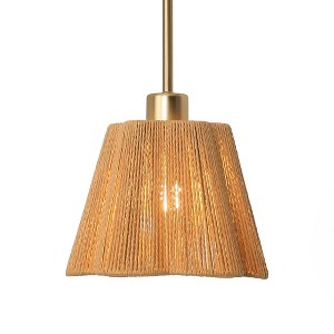 Parrot Uncle 7" Gold Farmhouse Pendant Ceiling Light 1-Light - 1 of 4