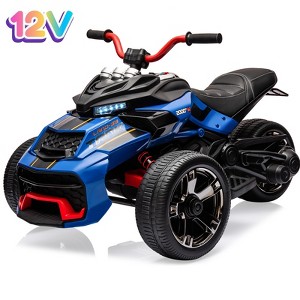Jojoka 12V Kids ATV Ride On Car, Battery Powered Ride on Toys, 3 Wheelers Off-road Electric Vehicle with Bluetooth Audio, High/Low Speed, Headlights - 1 of 4