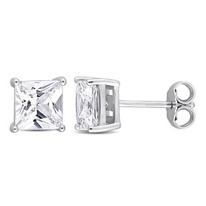 EVERLY JEWELRY | Stud Earrings with Gemstone in Sterling Silver – Multiple Stone Options - 1 of 4