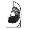 YOOCOZZ Outdoor & Indoor PE Wicker Hanging Chair & Swing Egg Chair with Large Seat and Puffy Cushions - 3 of 4