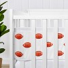 Sweet Jojo Designs + BreathableBaby Boy Breathable Mesh Crib Liner Pad Football Brown and White - 4 of 4