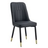 NicBex Set of 4 Modern Dining Chair Upholstered PU Leather Side Chair with Backrest & Metal Legs - 2 of 4