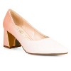 Harlow Metallic Accent Block Heel Women Pumps - 2 of 4