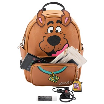 Scooby-Doo Scooby Doo Big Face Cospaly Mini Backpack Purse with Mystery Machine Card Holder, Faux Leather, 10.5 Inch — фото 4