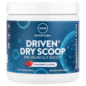MRM Nutrition Driven™ Dry Scoop Pre-Workout Powder| Sour Berry Flavored| Pure Ingredients| Muscle + Hydration + Energy Blends| Performance Energy | - 1 of 4