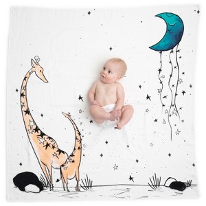 JumpOff Jo 100% Cotton Baby Milestone Blanket Swaddle - 47" x 47" - 1 of 4