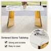 NicBex Modern Slab Dining Table with Stainless Steel Butterfly Legs, Rectangle Dining Table for 6, Scratch-Resistant Kitchen Table - 4 of 4