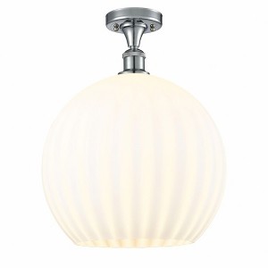 White Venetian - 1 Light Semi-Flush Mount In Modern Style-17.88 Inches Tall and 13.75 Inches Wide - 1 of 1