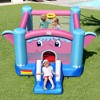 Tangkula Inflatable Bounce House 3-in-1 Elephant Theme Inflatable Castle w/ Jumping Area Slide & Basketball Rim Indoor Outdoor Kids Bouncer w/ 680W - 3 of 4