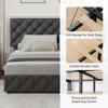 Upholstered Queen Platform Bed Frame with 4 Storage Drawers, PU Leather with Button Tufted, Wooden Slats Support, No Box Spring Needed, Noise-Free - 2 of 4
