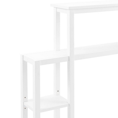 White Adjustable Over-the-Toilet Organizer with Side Shelving