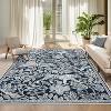 Washable Runner Rug, Modern Tiger Woodcut Hallway Runner, Thin Low Pile Foldable Carpet with Non-Slip Rubber Backing for Kitchen - 2 of 4