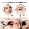 FUNTOUCH Lighted Makeup Mirror with 1X/10XMagnification, Rechargeable,2-Sided,3 Color Lightings with Touch Control and 360°Rotation - 2 of 4