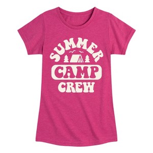 Girls' - Instant Message - Summer Camp Crew Fitted Short Sleeve Graphic T-Shirt - 1 of 4