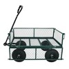 Grungis 40"H Heavy Duty Wagon Storage Cart,Shopping Cart with Metal Material,Utility Cart with Inflatable Tires for Camping,Shopping,Yellow+Black - 4 of 4
