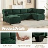 MOONMISS Modular 6- Seat  Sectional Sofa U Shaped Modular Couch with Reversible Chaise Modular Sofa Sectional Couch for Living Room - 3 of 4