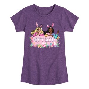 Girls' - Barbie - Easter Fitted Short Sleeve Graphic T-Shirt - 1 of 3