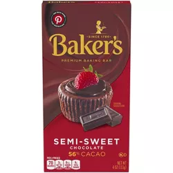 Baker's 56% Cacao Semi-Sweet Chocolate Baking Bar - 4oz