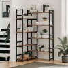 Hommoo 70.8" Corner Bookshelf, 8-Tier Industrial Bookcase Corner Display Rack - 2 of 4