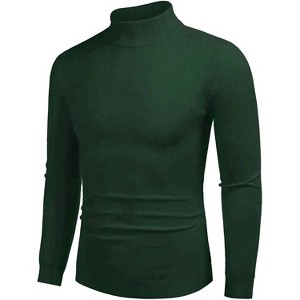 COOFANDY Men's Slim Fit Mock Turtleneck Pullover Sweater Casual Basic Knitted Thermal Sweaters - 1 of 4