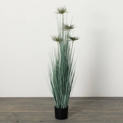 Sullivans Artificial 47" Potted Grass, Green