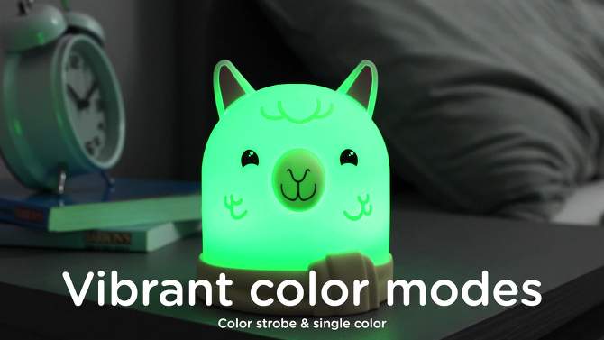 Lights by Night Silicone Llama Color Changing LED Tabletop Lamp, 2 of 11, play video