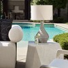 Uttermost Stratum Outdoor Table Lamp – Ribbed Concrete Base with Bronze Accents and Weather-Resistant Linen Shade, 27” High - 2 of 4