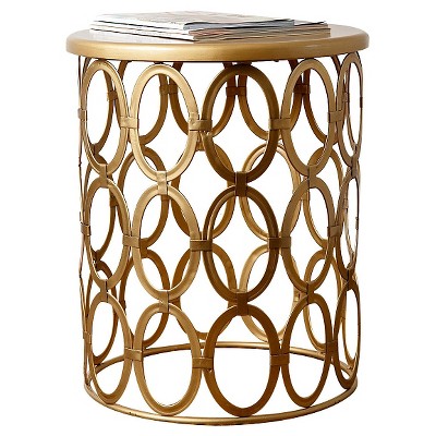 Vista Round End Table Gold - Abbyson Living